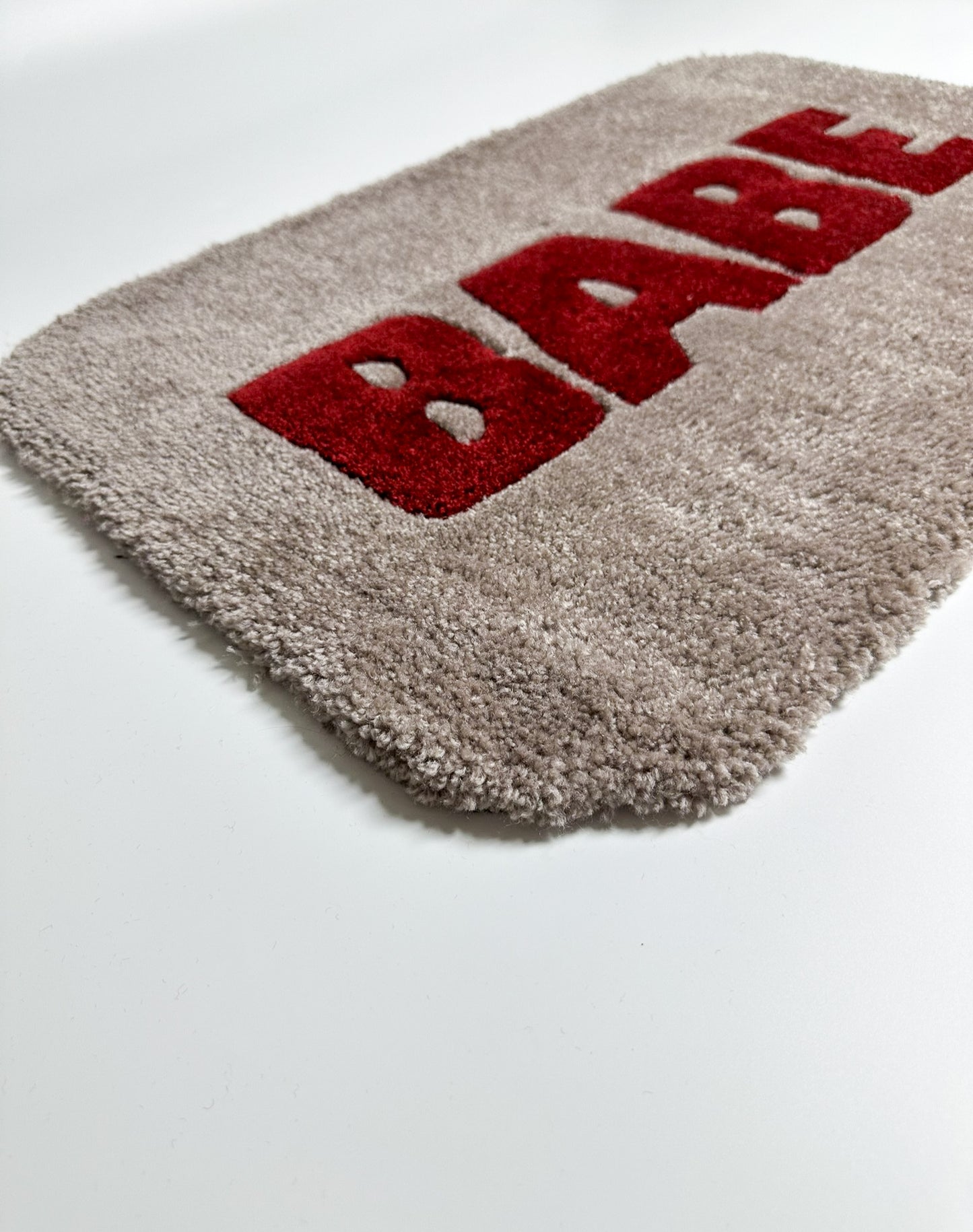 “BABE” Coffee Handmade Tufted Rug