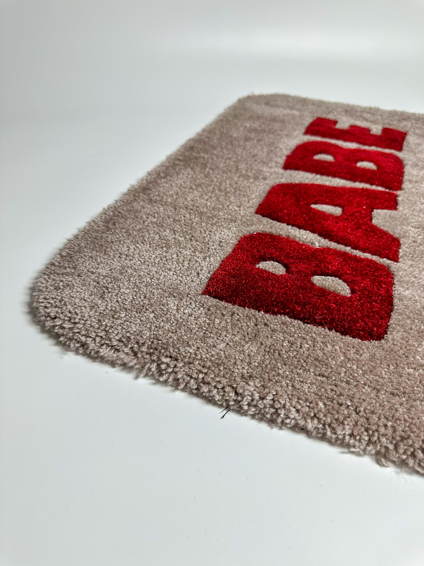 “BABE” Coffee Handmade Tufted Rug