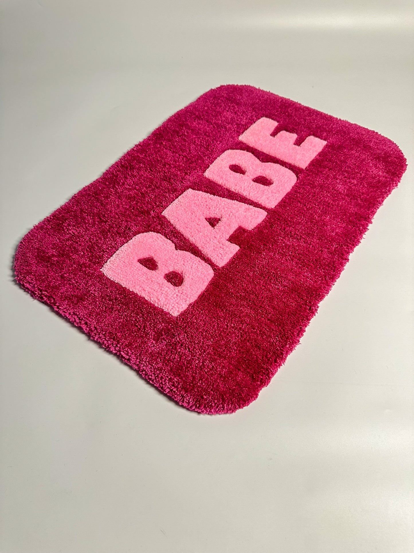 “BABE” Coffee Handmade Tufted Rug