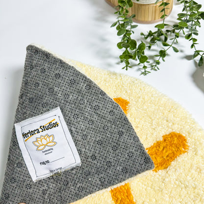 Handmade Tufting Rug with Sun Design