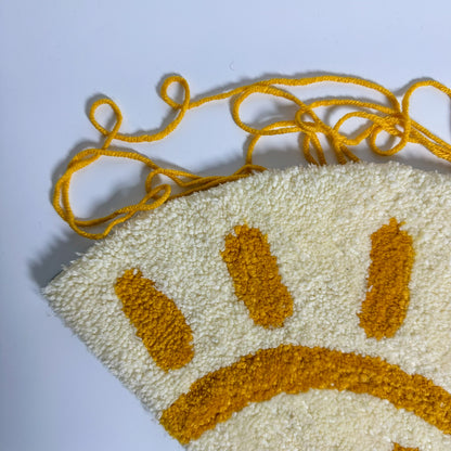 Handmade Tufting Rug with Sun Design