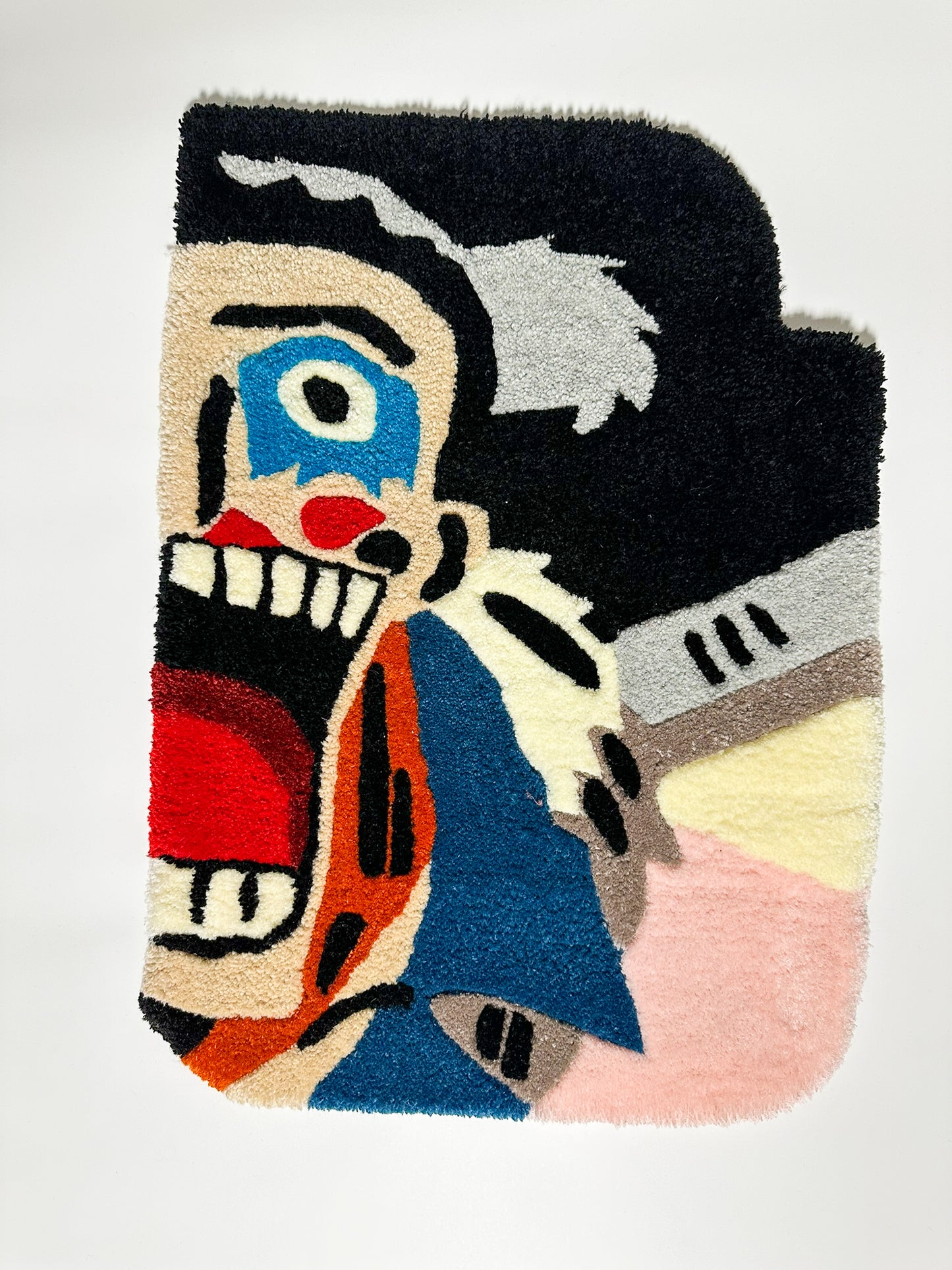 One Piece Bon Clay Handmade Tufted Rug, Mat