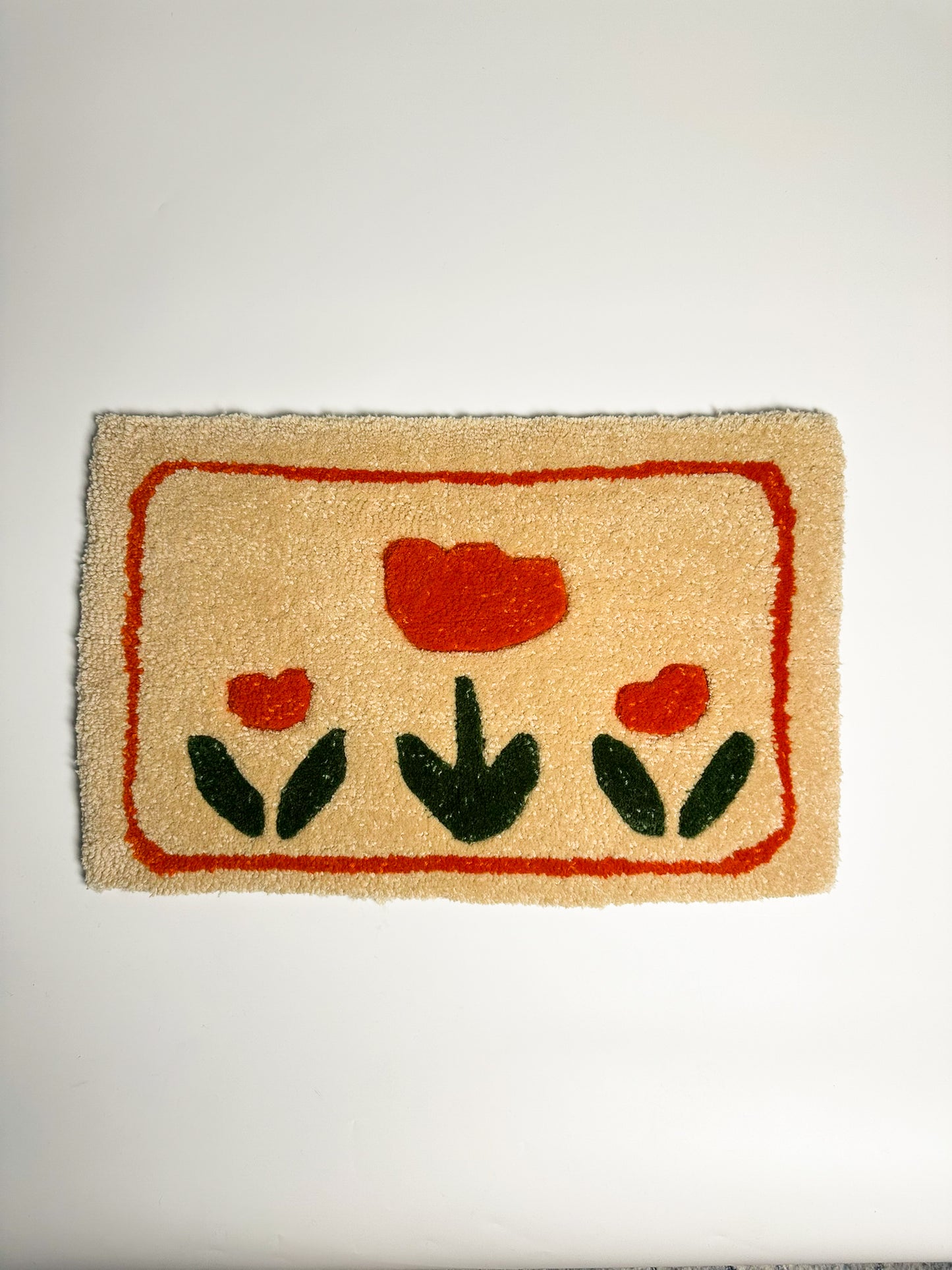 Orange Tulip Tufting Rug