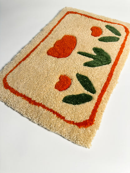 Orange Tulip Tufting Rug