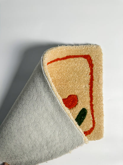 Orange Tulip Tufting Rug