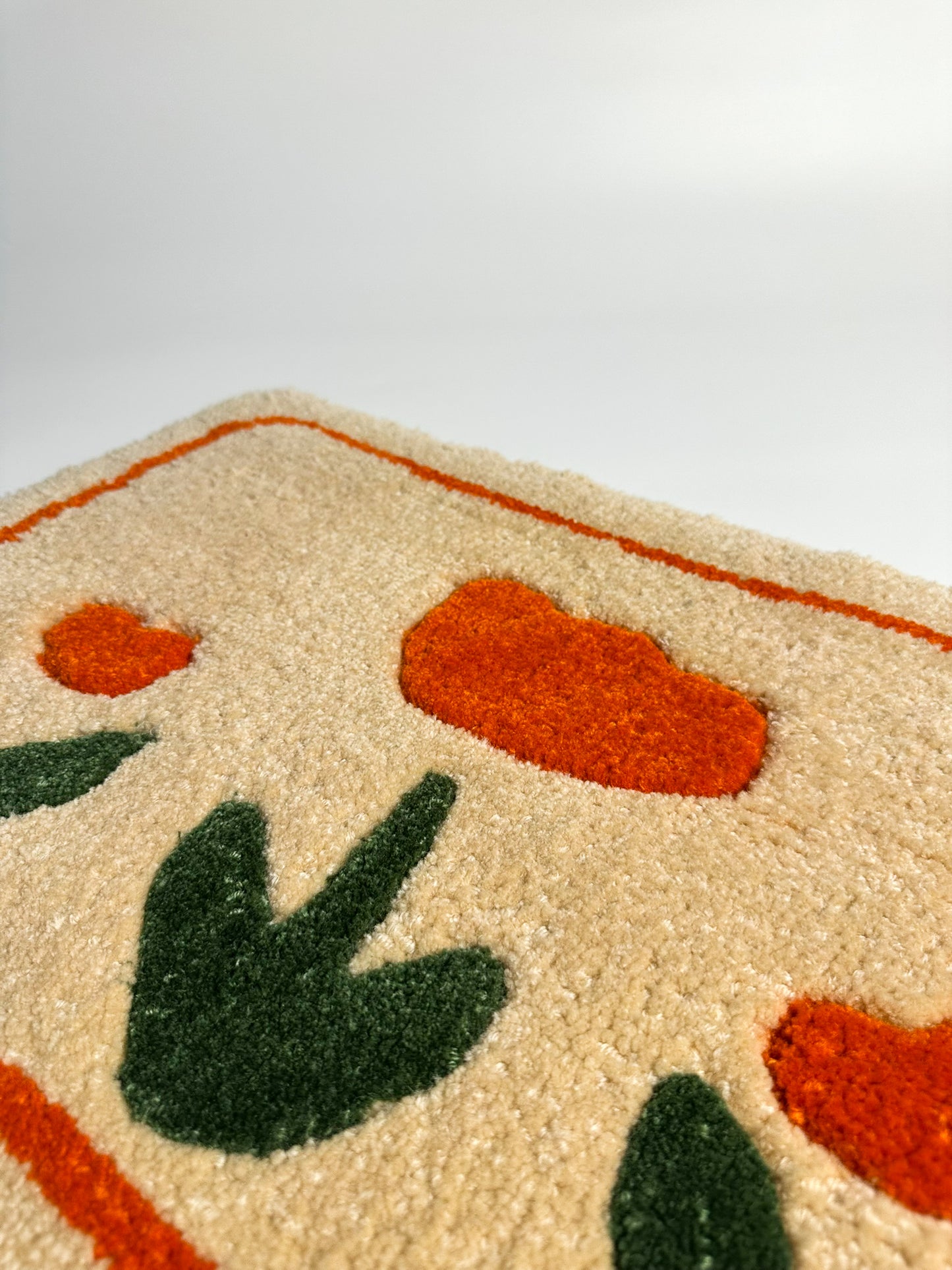 Orange Tulip Tufting Rug