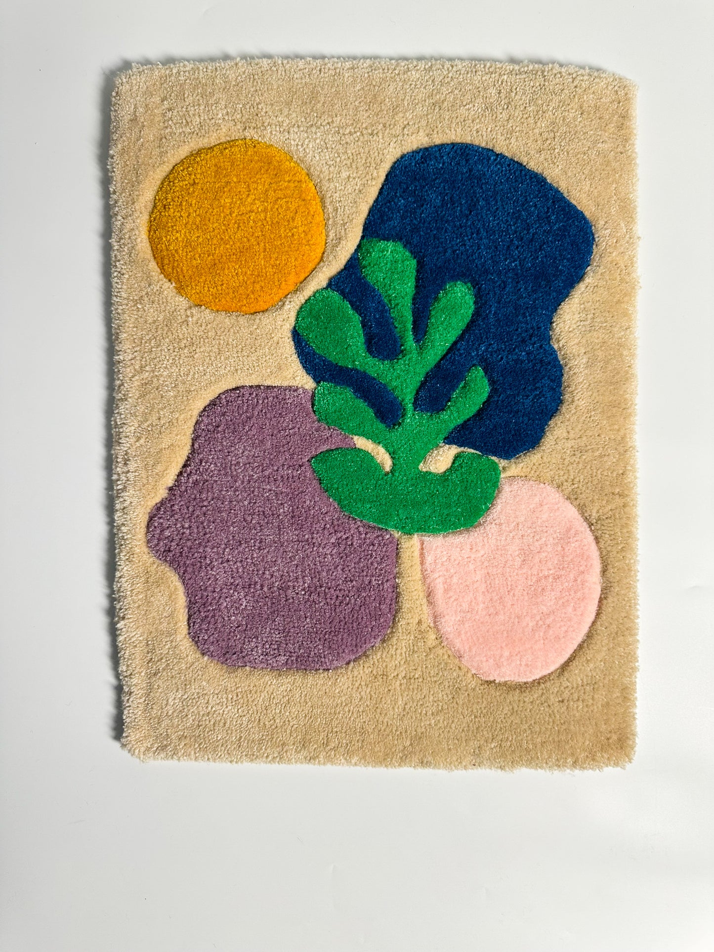 Abstract Nature-Inspired Handmade Tufted Rug