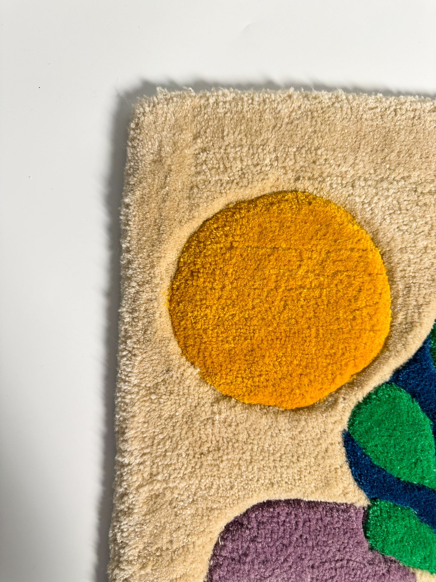 Abstract Nature-Inspired Handmade Tufted Rug