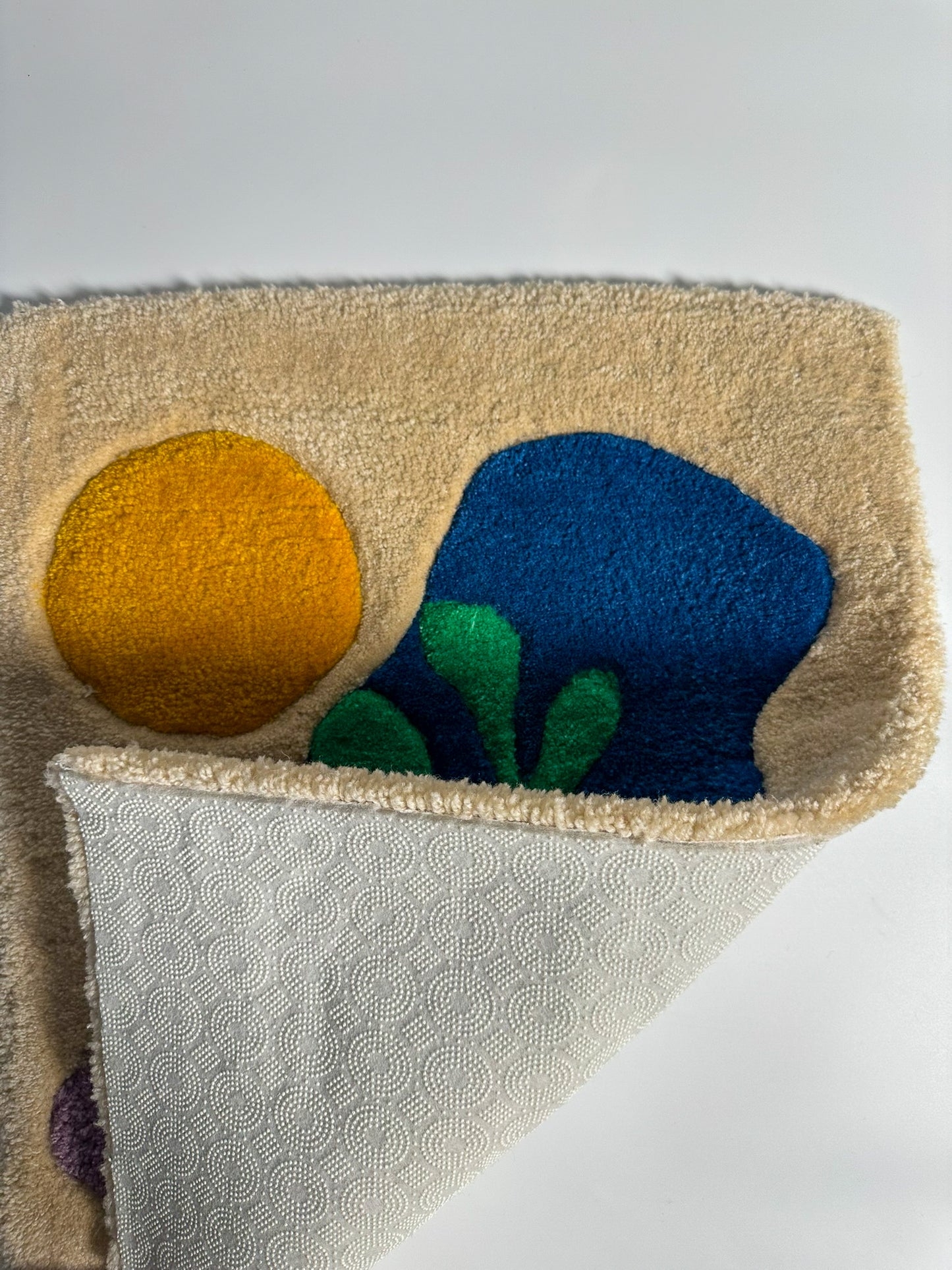 Abstract Nature-Inspired Handmade Tufted Rug