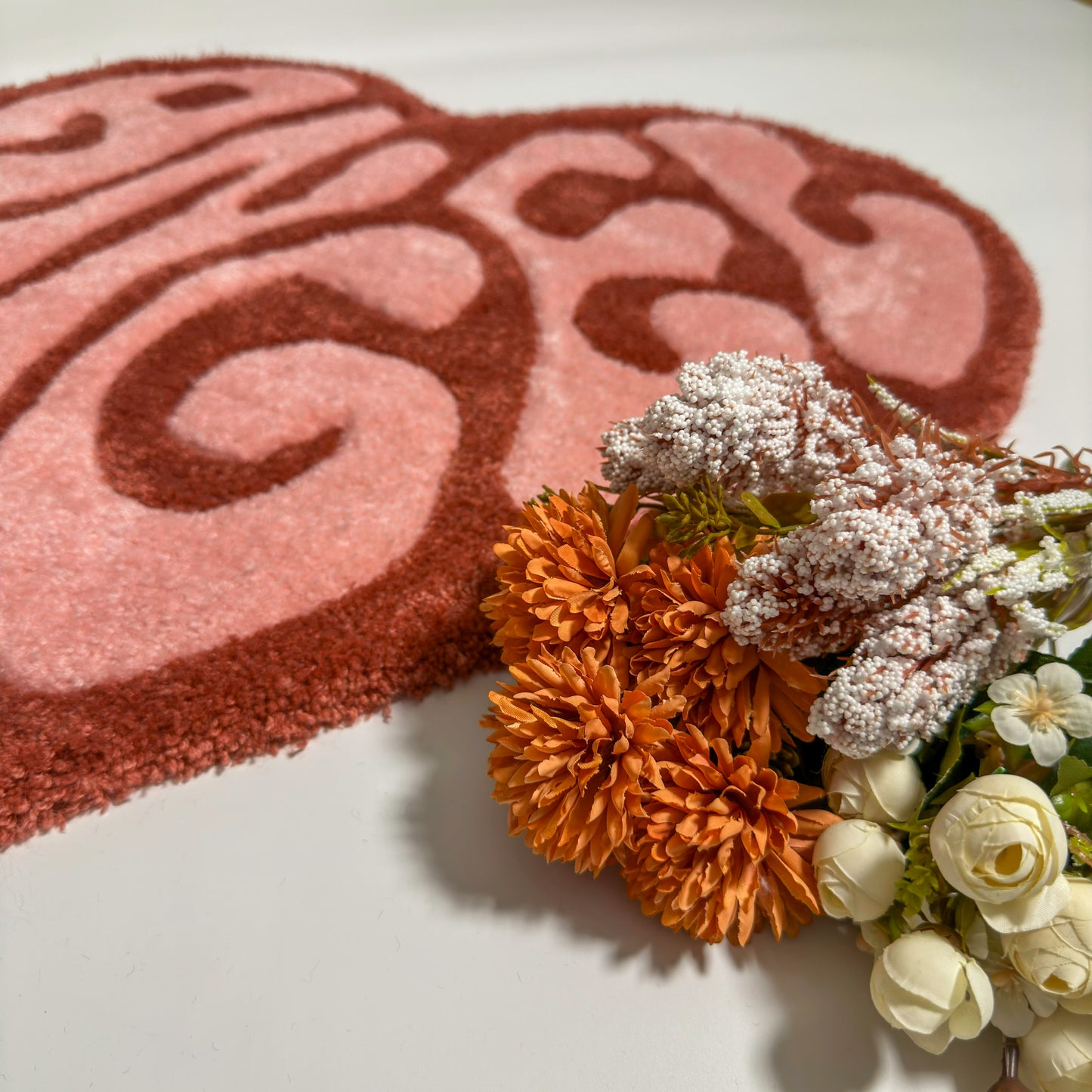 "My Angel" Handcrafted Tufting Rug with Inscription, Doormat
