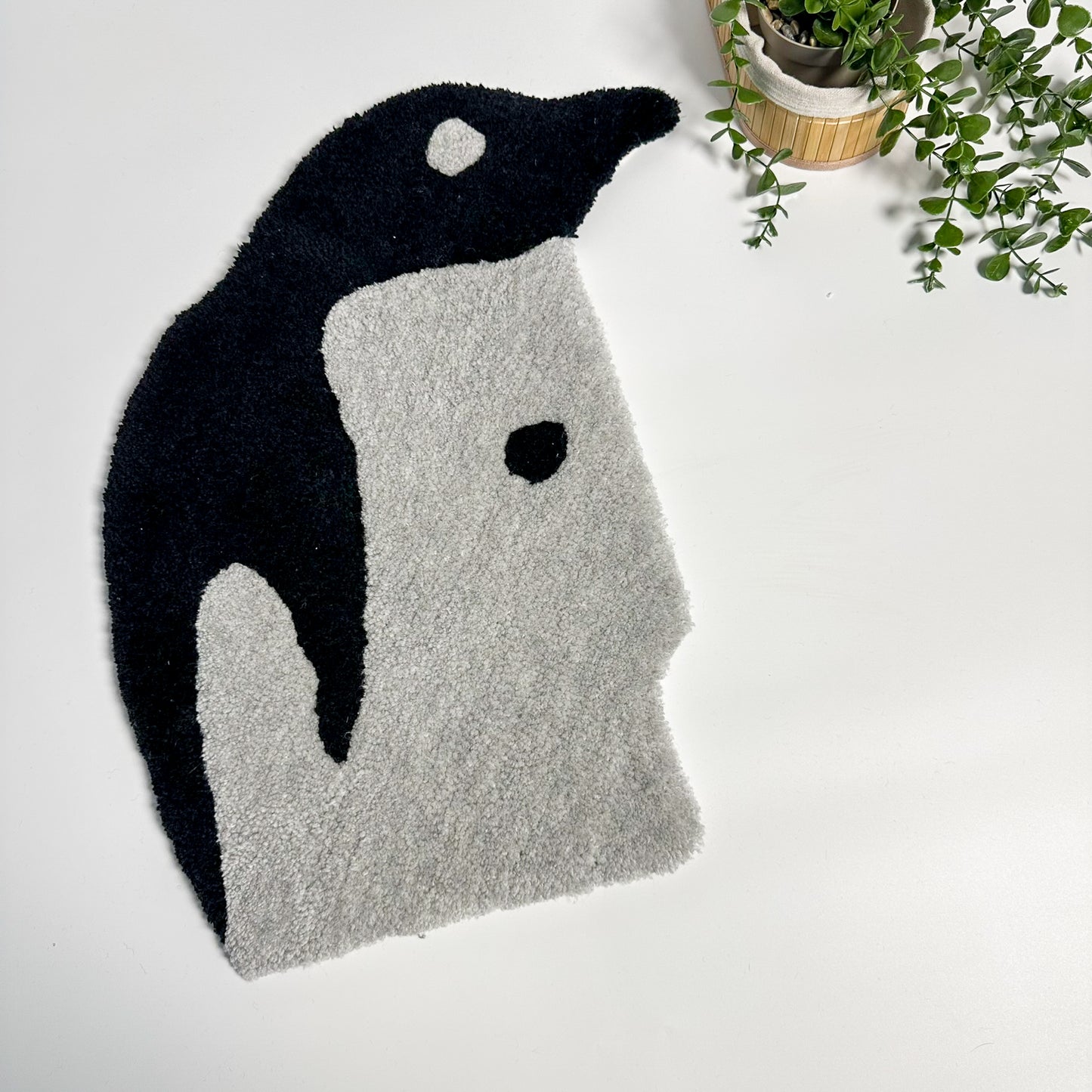 Penguin Man, Penguin-Designed Handmade Tufting Floor and Wall Rug