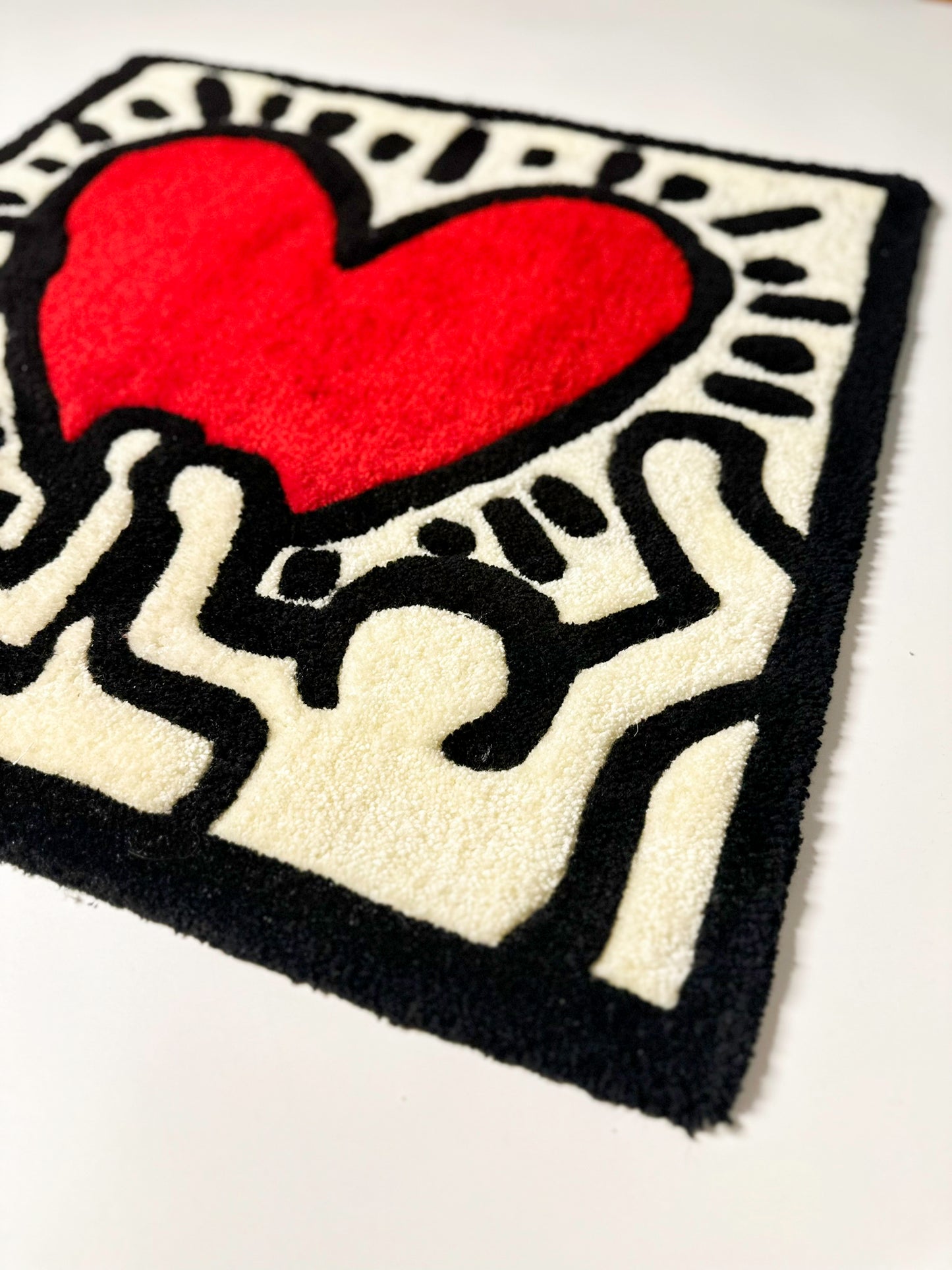 Love Ignition Handmade Tufted Rug, Non-Slip Backed Mat
