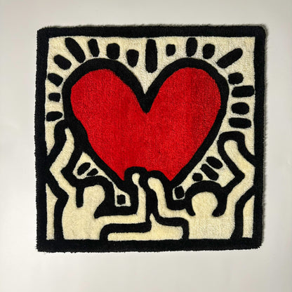 Love Ignition Handmade Tufted Rug, Non-Slip Backed Mat
